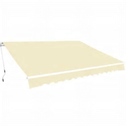 Copertină pliabilă acționată manual - crem - 600 cm