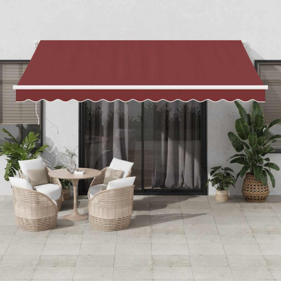 Copertina retractabilă automat - vișiniu - 400x300 cm