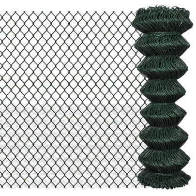 Gard de legătură din plasă - verde - 1,25 x 15 m - oțel