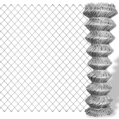 Gard legătură din plasă - argintiu - 25 x 1,25 m - oțel galvanizat