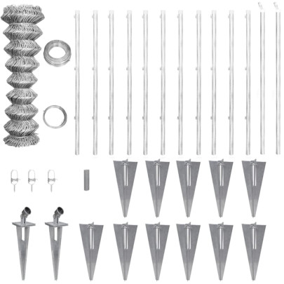 Gard din plasă cu stâlpi și țăruși - 25 x 1 m - oțel galvanizat