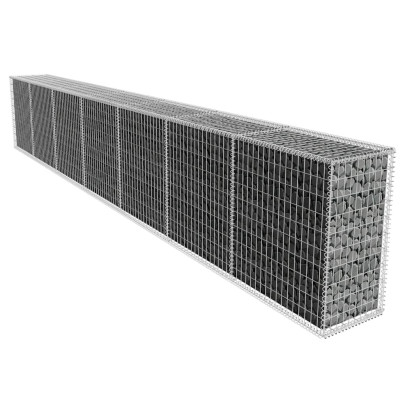 Perete gabion cu capac - 600 x 50 x 100 cm - oțel galvanizat