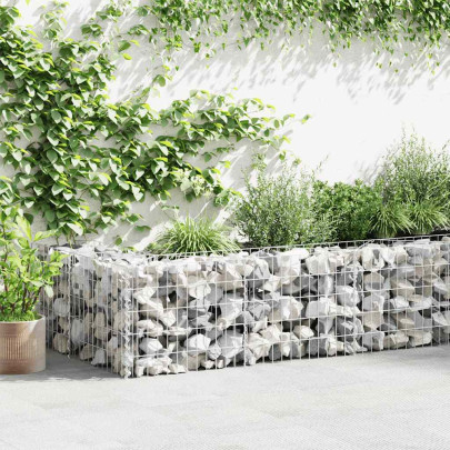 Gabion perete - oțel galvanizat - 450 x 30 x 50 cm