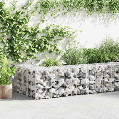 Perete gabion cu capace - 900 x 50 x 50 cm - oțel galvanizat