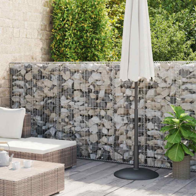Perete gabion cu capace - 900 x 50 x 150 cm - oțel galvanizat