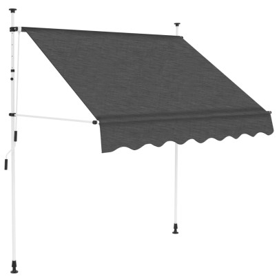Copertină retractabilă manual - antracit - 150 cm