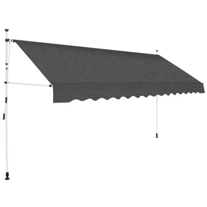 Copertină retractabilă manual - antracit - 400 cm