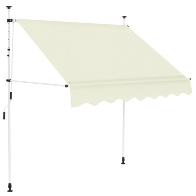 Copertină retractabilă manual - crem - 200 cm