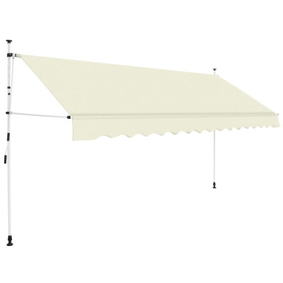 Copertină retractabilă manual - crem - 400 cm