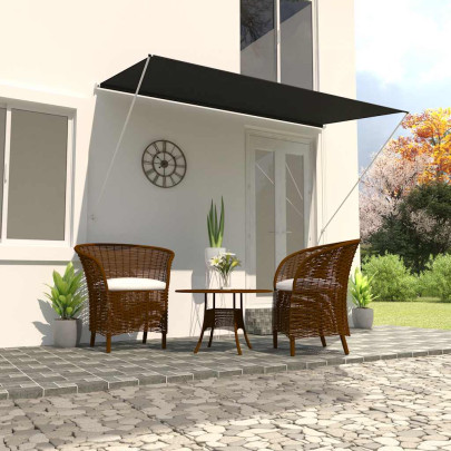Copertină retractabilă - antracit - 350 x 150 cm