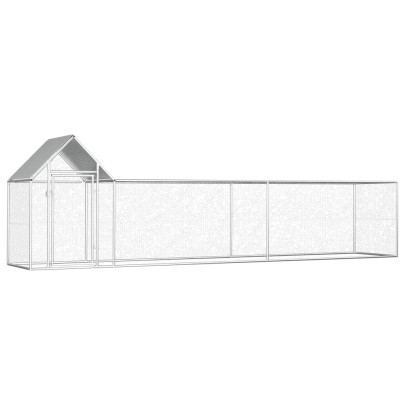 Coteț pentru păsări - 5 x 1 x 1,5 m - oțel galvanizat