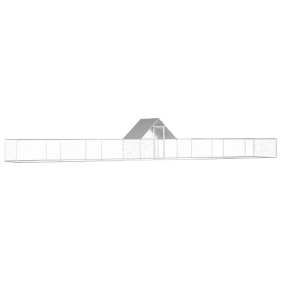 Coteț pentru păsări - 14 x 2 x 2 m - oțel galvanizat