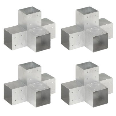 Conectori grindă - formă X - 4 buc - 101x101 mm - metal galvanizat