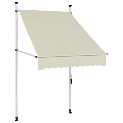 Copertină retractabilă manual - crem - 100 cm