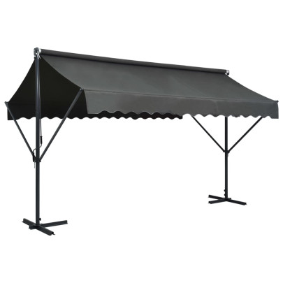 Copertină cu structură independentă - antracit - 400 x 300 cm