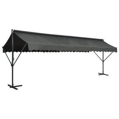 Copertină cu structură independentă - antracit - 600 x 300 cm