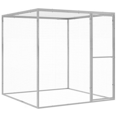 Cușcă pentru pisici - 1,5x1,5x1,5 m - oțel galvanizat