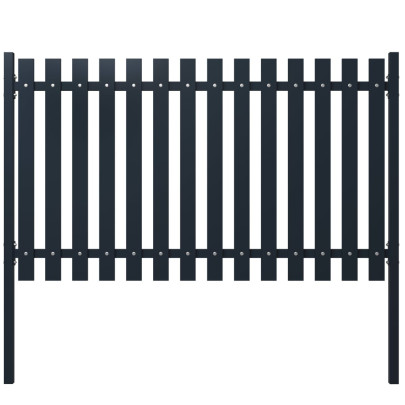 Panou de gard antracit 174,5 x 125 cm oțel vopsit electrostatic
