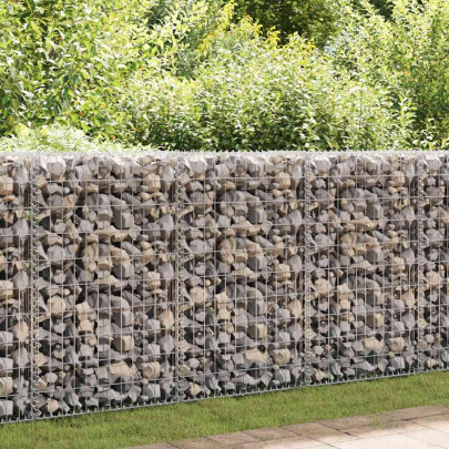 Perete gabion cu capace - 100 x 60 x 100 cm - oțel galvanizat