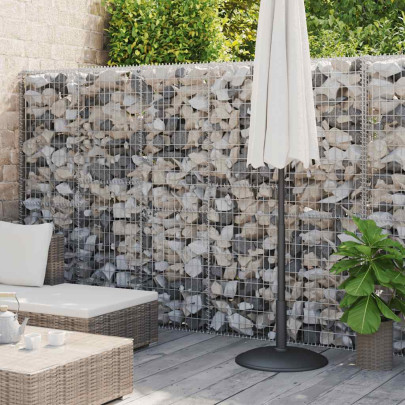 Perete gabion cu capace - 900 x 30 x 200 cm - oțel galvanizat