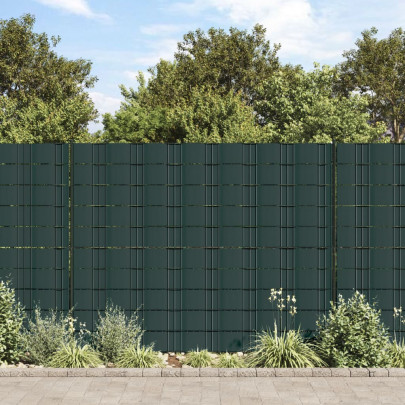 Panouri intimitate grădină - 4 buc. - verde mat - 35x0,19 m - PVC