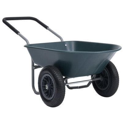 Roabă - verde și gri - 140x63x65 cm - 78 L - 100 kg
