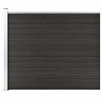 Panou de gard - gri - 175x146 cm - WPC