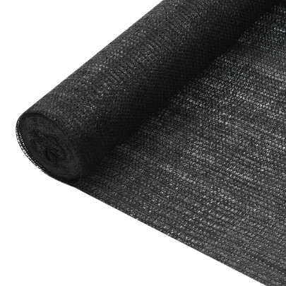 Plasă protecție intimitate - negru - 1,8x50 m - HDPE - 75 g/m²
