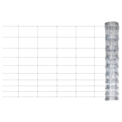 Gard de grădină - argintiu - 50x1,5 m - oțel galvanizat