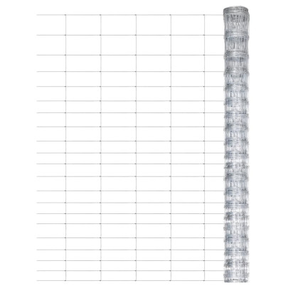 Gard de grădină - argintiu - 50x1,25 m - oțel galvanizat
