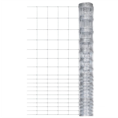Gard de grădină - argintiu - 50x1,5 m - oțel galvanizat