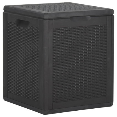 Cutie de depozitare pentru grădină - negru - 90L - PP ratan