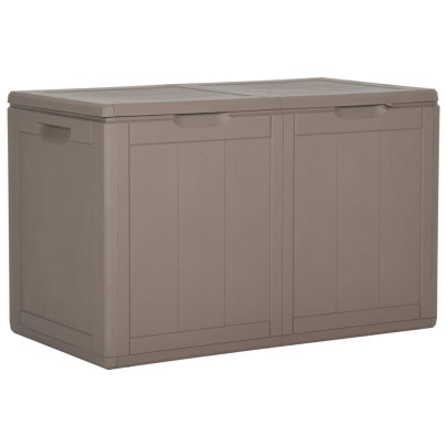 Cutie de depozitare pentru grădină - maro - 180L - PP ratan