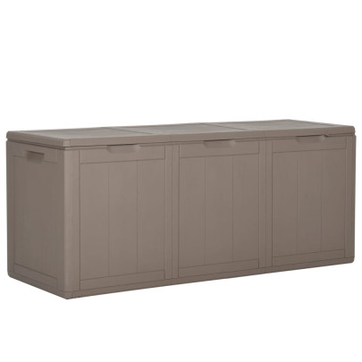 Cutie de depozitare pentru grădină - maro - 270L - PP ratan