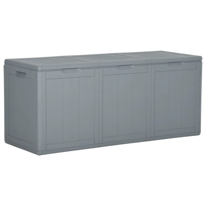 Cutie de depozitare pentru grădină - gri - 270L - PP ratan