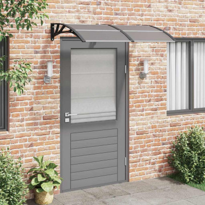 Copertină de ușă - negru - 150x75 cm - policarbonat