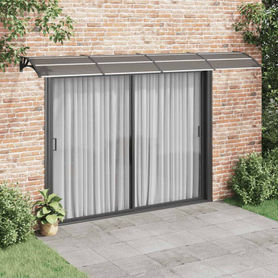 Copertină de ușă - negru - 400x100 cm - policarbonat