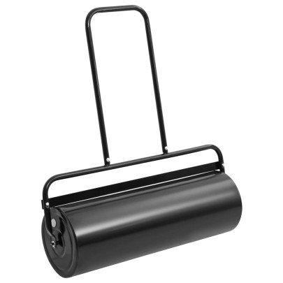 Tăvălug gazon pentru grădină - mâner - negru - 63 L - fier și oțel