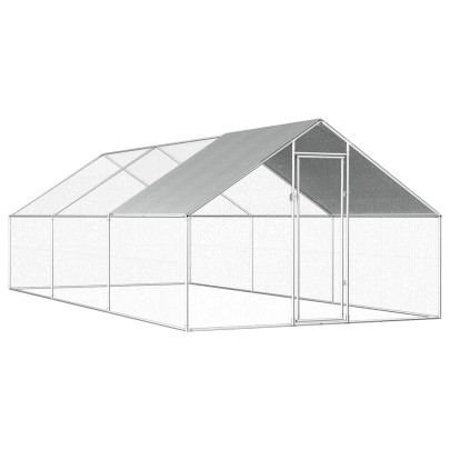 Coteț de păsări pentru exterior - 2,75x6x1,92 m - oțel galvanizat