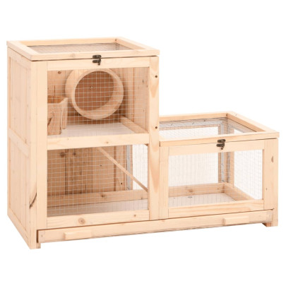 Cușcă pentru hamsteri - 81x40x60 cm - lemn masiv de brad