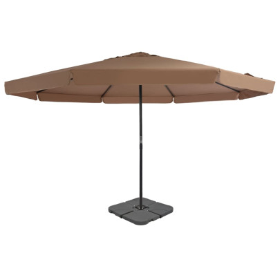 Umbrelă de soare de grădină - bază portabilă - taupe