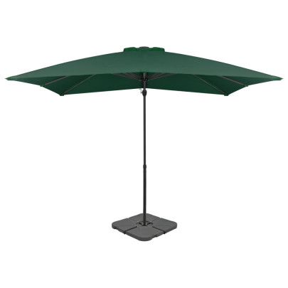 Umbrelă de soare de grădină - bază portabilă - verde