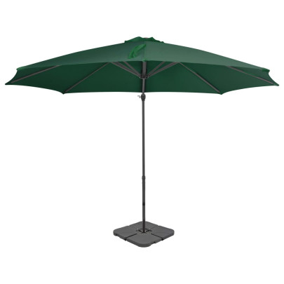 Umbrelă de soare de grădină - bază portabilă - verde