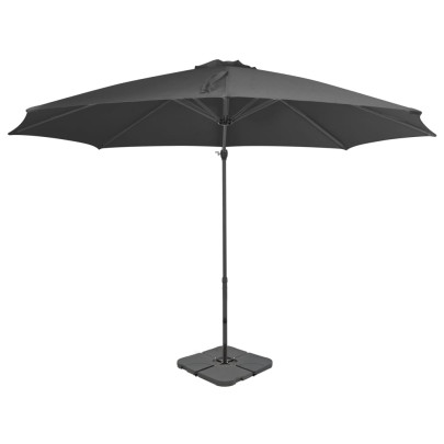 Umbrelă de soare de grădină - bază portabilă - antracit
