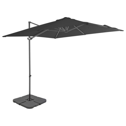 Umbrelă de soare de grădină - bază portabilă - antracit