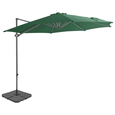 Umbrelă de soare de grădină - bază portabilă - verde