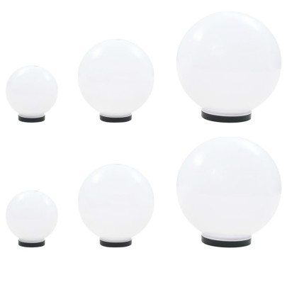 Set lămpi glob cu LED - 6 buc. - 20/30/40 cm - PMMA - sferic