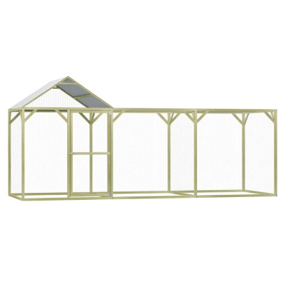 Coteț pentru păsări - 4,5 x 1,5 x 2 m - lemn de pin tratat