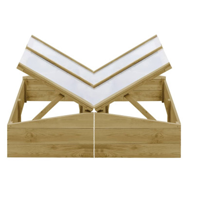 Sere - 2 buc. - 100 x 50 x 35 cm - lemn de pin tratat