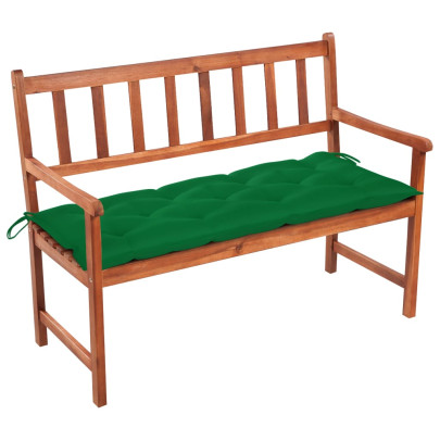 Bancă de grădină cu pernă - 120 cm - lemn masiv de acacia